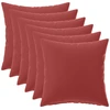 Pagalvėlės užvalkalas 6 pcs HEERLEN Vyno raudona 30 x 30 cm