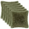 Pagalvėlės užvalkalas 6 pcs HEERLEN Žalia 30 x 30 cm PV pūkinis