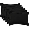 Pagalvėlės užvalkalas 6 pcs HOUTEN Juoda 40 x 60 cm Bouclé