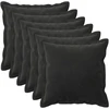 Pagalvėlės užvalkalas 6 pcs HOUTEN Juoda 30 x 30 cm Aksomas
