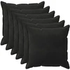 Pagalvėlės užvalkalas 6 pcs HOUTEN Juoda 80 x 80 cm Aksomas