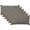 Pagalvėlės užvalkalas 6 pcs HOUTEN Šviesiai pilka 40 x 80 cm