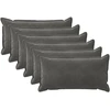 Pagalvėlės užvalkalas 6 pcs HOUTEN Tamsiai pilka 40 x 80 cm