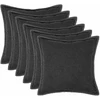 Pagalvėlės užvalkalas 6 pcs HOUTEN Tamsiai pilka 30 x 30 cm