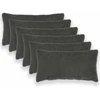 Pagalvėlės užvalkalas 6 vnt. HEERLEN Tamsiai pilka 40 x 80 cm