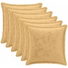 Pagalvėlės užvalkalas 6 vnt. HOUTEN Taupe 30 x 30 cm Flanelė
