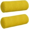 Pagalvės 2 pcs Geltona Ø 25 x 70 cm Kordūrinis audinys