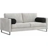 Pagalvės 2 pcs Juoda Ø 25 x 70 cm audinys