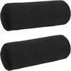 Pagalvės 2 pcs Juoda Ø 25 x 70 cm Kordūrinis audinys