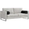 Pagalvės 2 pcs Juoda Ø 25 x 70 cm Kordūrinis audinys