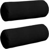 Pagalvės 2 pcs Juoda Ø 25 x 70 cm Mikropluošto audinys