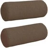 Pagalvės 2 pcs Ruda Ø 15 x 40 cm audinys