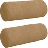 Pagalvės 2 pcs Ruda Ø 15 x 40 cm Kordūrinis audinys
