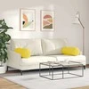 Pagalvės 2 pcs Šviesi geltona Ø 25 x 70 cm audinys