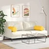 Pagalvės 2 pcs Šviesi geltona Ø 25 x 70 cm Kordūrinis audinys