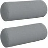 Pagalvės 2 pcs Šviesiai pilka Ø 15 x 40 cm audinys