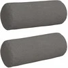 Pagalvės 2 pcs Šviesiai pilka Ø 15 x 40 cm Kordūrinis audinys