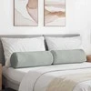 Pagalvės 2 pcs Šviesiai pilka Ø 25 x 70 cm Kordūrinis audinys