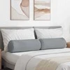 Pagalvės 2 pcs Šviesiai pilka Ø 25 x 70 cm audinys