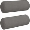 Pagalvės 2 pcs Šviesiai pilka Ø 25 x 70 cm Kordūrinis audinys