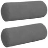 Pagalvės 2 pcs Tamsiai pilka Ø 15 x 40 cm Mikropluošto audinys