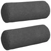 Pagalvės 2 pcs Tamsiai pilka Ø 15 x 40 cm Kordūrinis audinys