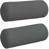 Pagalvės 2 pcs Tamsiai pilka Ø 15 x 40 cm audinys