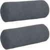 Pagalvės 2 pcs Tamsiai pilka Ø 15 x 40 cm Kordūrinis audinys