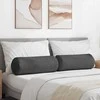 Pagalvės 2 pcs Tamsiai pilka Ø 25 x 70 cm Kordūrinis audinys