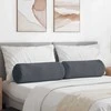 Pagalvės 2 pcs Tamsiai pilka Ø 25 x 70 cm Kordūrinis audinys