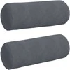 Pagalvės 2 pcs Tamsiai pilka Ø 25 x 70 cm Kordūrinis audinys