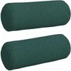 Pagalvės 2 pcs Tamsiai žalia Ø 15 x 40 cm audinys