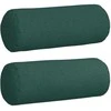 Pagalvės 2 pcs Tamsiai žalia Ø 25 x 70 cm audinys