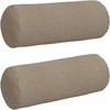Pagalvės 2 pcs Taupe Ø 25 x 70 cm Mikropluošto audinys