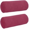 Pagalvės 2 pcs Vyno raudona Ø 15 x 40 cm Kordūrinis audinys