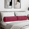 Pagalvės 2 pcs Vyno raudona Ø 25 x 70 cm Kordūrinis audinys