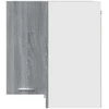 Pakabinama kampinė spintelė, pilka ąžuolo, 57x57x60cm, mediena