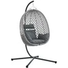 Kabantis kiaušinis anthracite and pilkas 104 x 100 x 191 cm