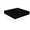 Pakabinama sieninė lentyna, juoda, 23x23,5x3,8cm, MDF, blizgi