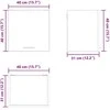 Pakabinama spintelė 2 pcs Betono pilka ir balta 40 x 31 x 40 cm