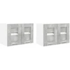 Pakabinama spintelė 2 vnt. Betono pilka Apdirbta mediena