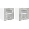 Pakabinama spintelė Riga 2 pcs Betono pilka 40 x 31 x 40 cm