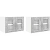 Pakabinama spintelė 2 pcs Betono pilka 60 x 31 x 40 cm