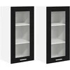 Pakabinama spintelė 2 pcs Juodas ąžuolas 40 x 31 x 80 cm