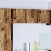 Pakabinama spintelė su saugykla 2 pcs Senos medienos ir baltos