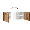 Pakabinama spintelė su saugykla 2 pcs Senos medienos ir baltos
