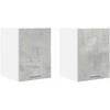 Pakabinama spintelė 2 pcs Betono pilka ir balta 30 x 31 x 40 cm