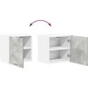 Pakabinama spintelė 2 pcs Betono pilka ir balta 40 x 31 x 40 cm