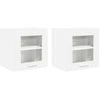 Pakabinama spintelė su saugykla 2 pcs Balta 40 x 31 x 40 cm