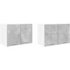 Pakabinama spintelė 2 pcs Betono pilka ir balta 60 x 31 x 40 cm